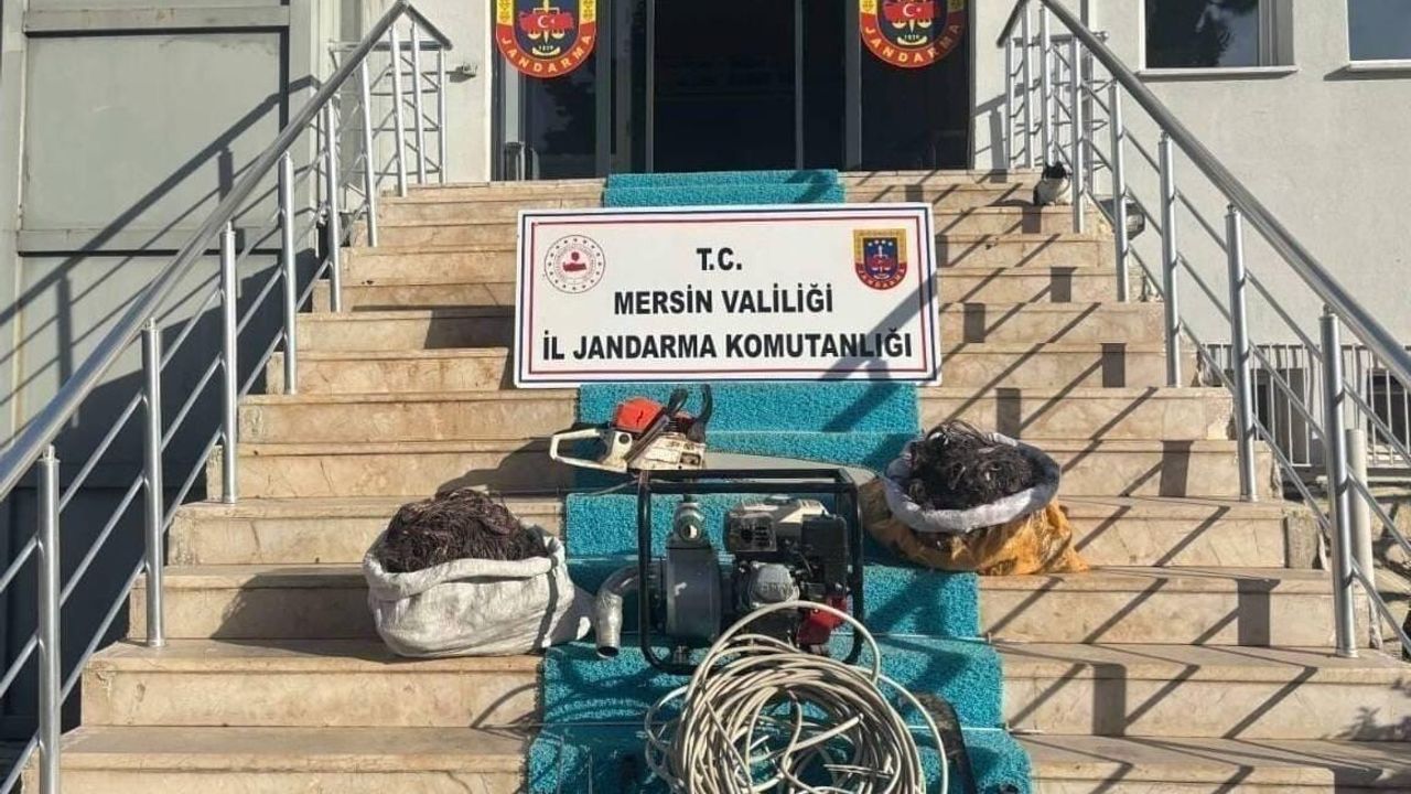 Mersin'de Kablo Hırsızlığı Olayında İki Şüpheli Tutuklandı