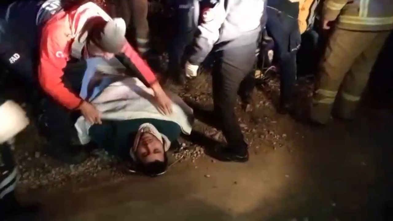 Motosikletli Kazazedeye 1.5 Saat Süren Kurtarma Operasyonu