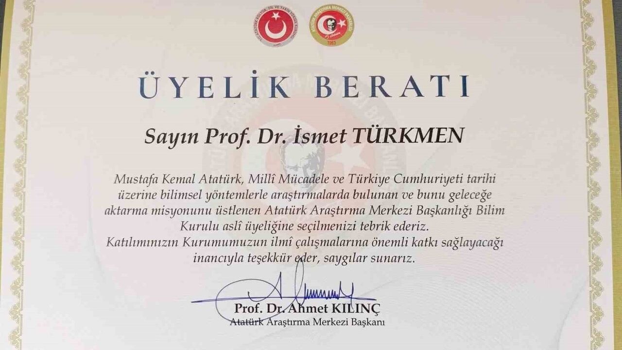 Prof. Dr. İsmet Türkmen Ulusal Bilim Kurulu Üyeliğine Seçildi