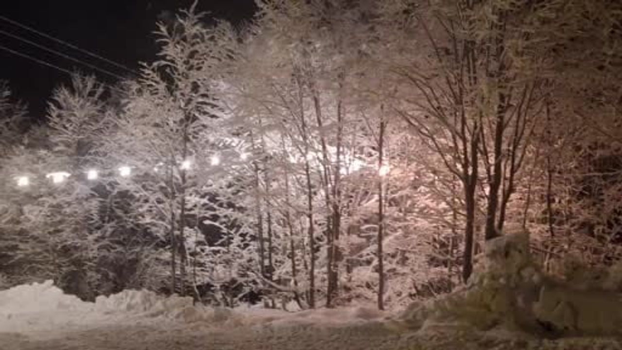 Rize'de Kar Yağışı Başladı: Yüksek Kesimler Beyaza Büründü