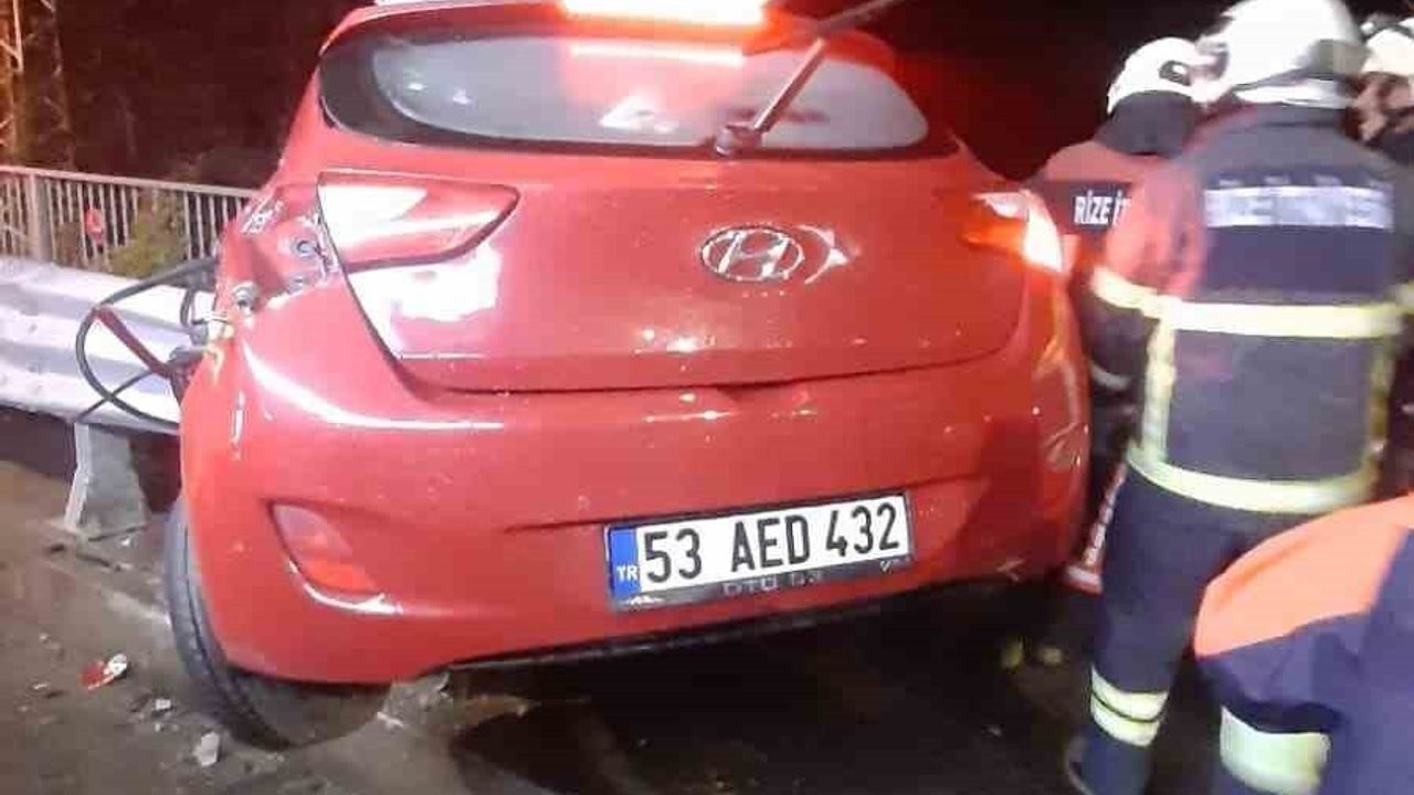 Rize'de Otomobil Kazası: 1 Ölü, 1 Yaralı