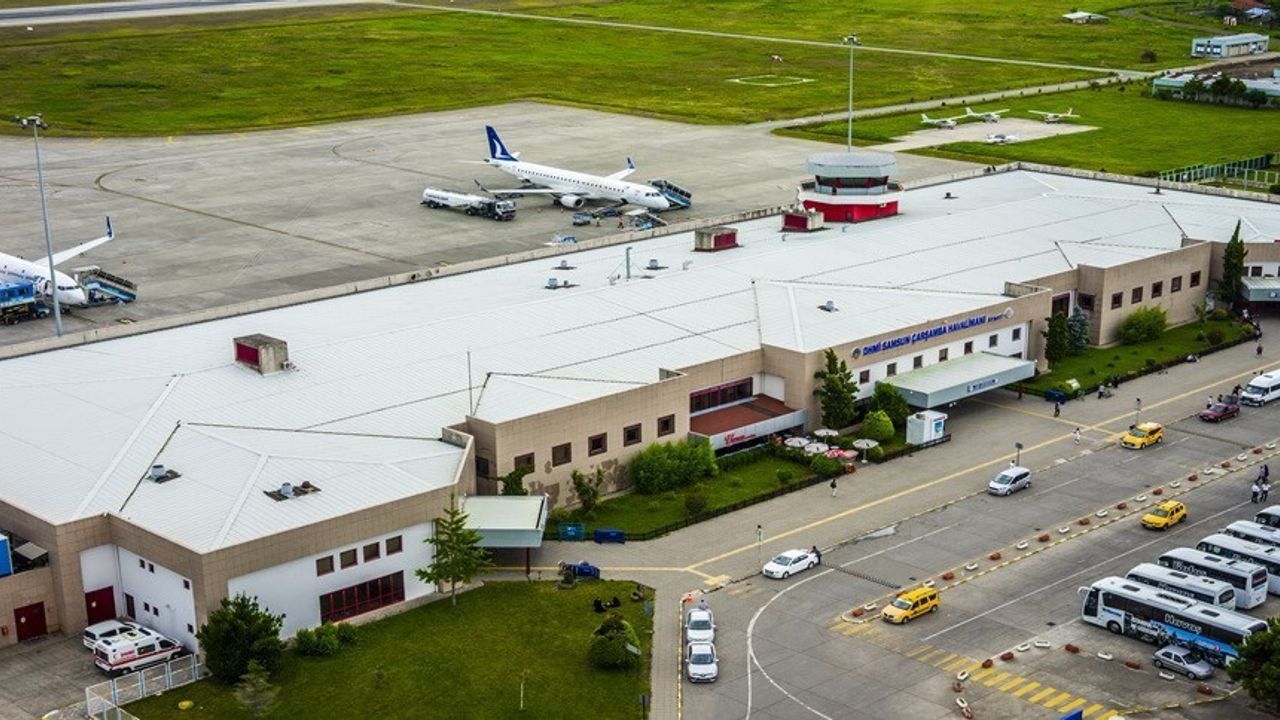 Samsun Çarşamba Havalimanı'nda Yoğun Yolcu Trafiği
