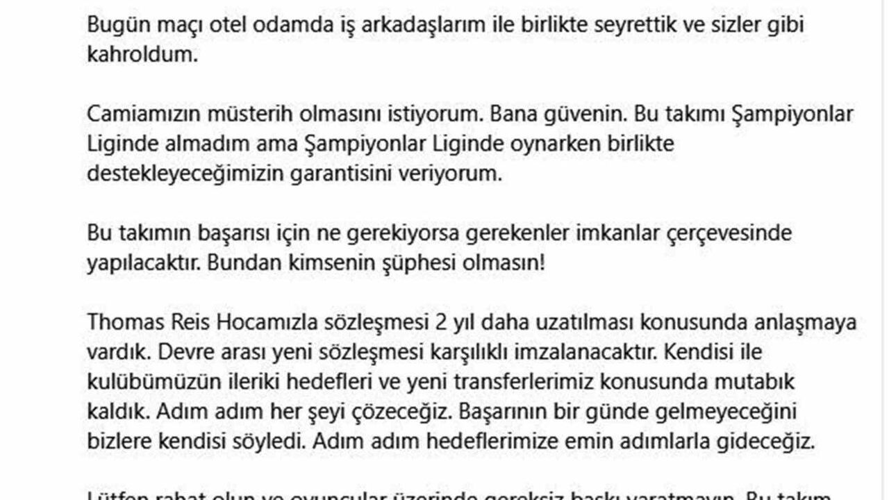Samsunspor'dan Thomas Reis ile Uzun Vadeli Sözleşme