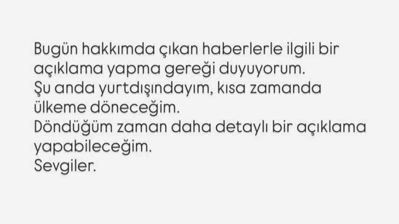 Şeyma Subaşı'dan Uyuşturucu Soruşturması Açıklaması