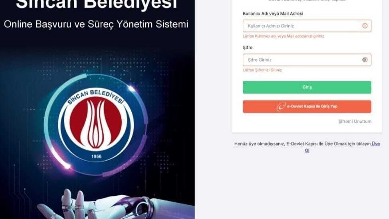 Sincan'da Dijital Dönüşümle Başvurular Kolaylaşıyor