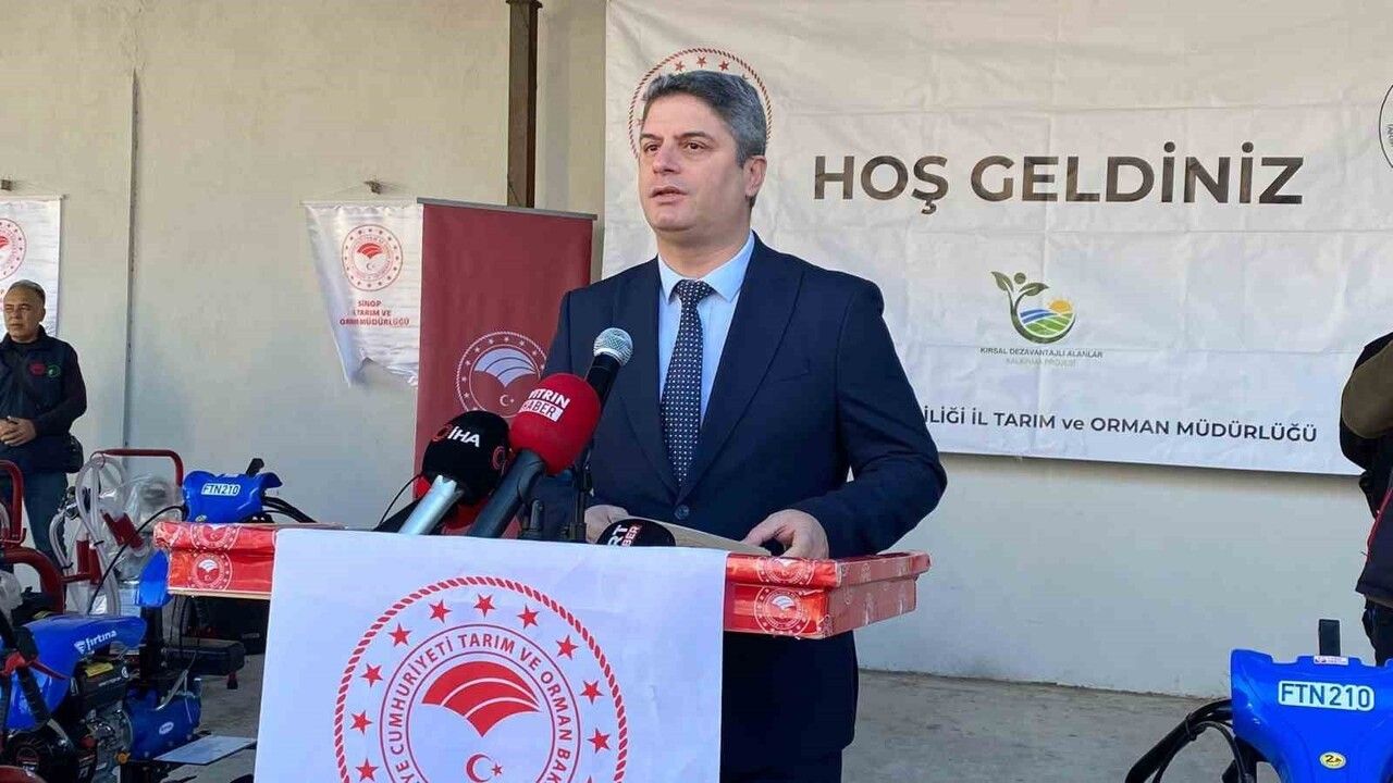 Sinop'ta Üreticilere Yüzde 100 Hibeli Makine Desteği Sunuldu