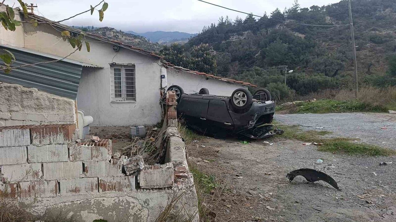 Söke'de Otomobil Takla Attı; 1 Yaralı