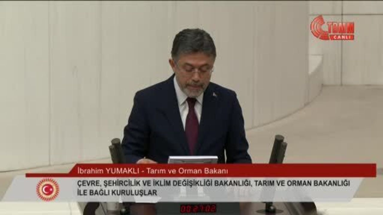 Tarım ve Orman Bakanı Yumaklı'nın Değerlendirmeleri