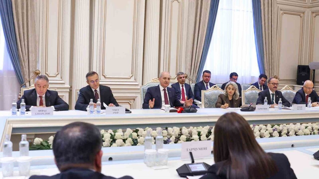 TBMM Başkanı Kurtulmuş ve Tacikistan Ali Meclis Başkanı Emomali'nin Görüşmesi