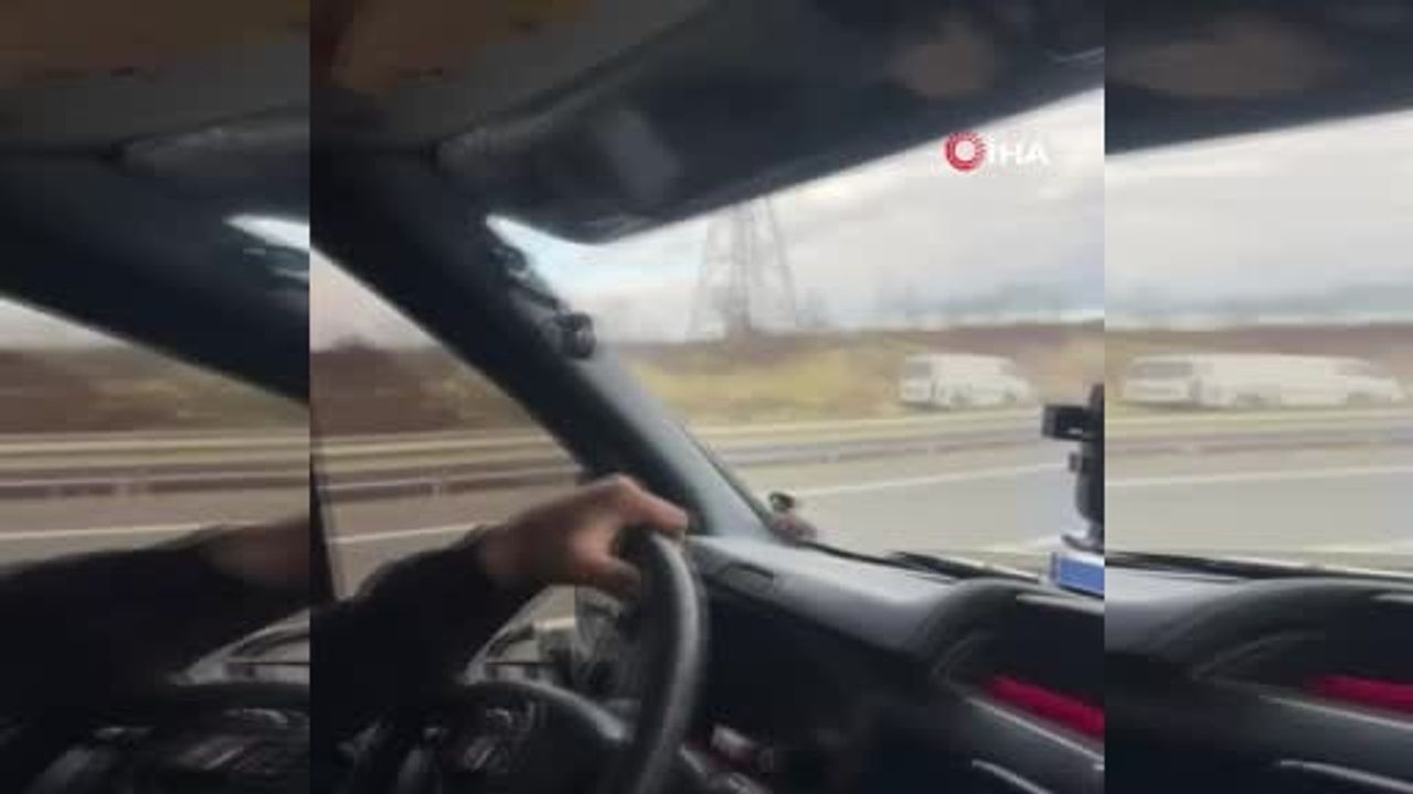 Ters Yönde Giden Araç İstanbul Havalimanı Yolunda Tehlike Anları Yarattı