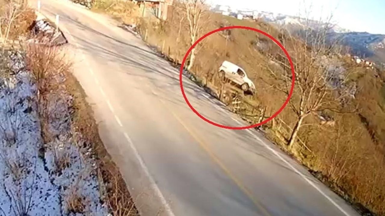 Ticari Araç 30 Metre Yükseklikten Düştü: Sürücü Yaralı