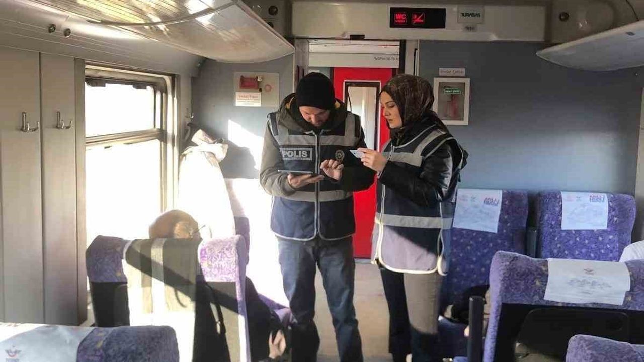 Yerköy'de Güney Ekspres Trenine Güvenlik Denetimi