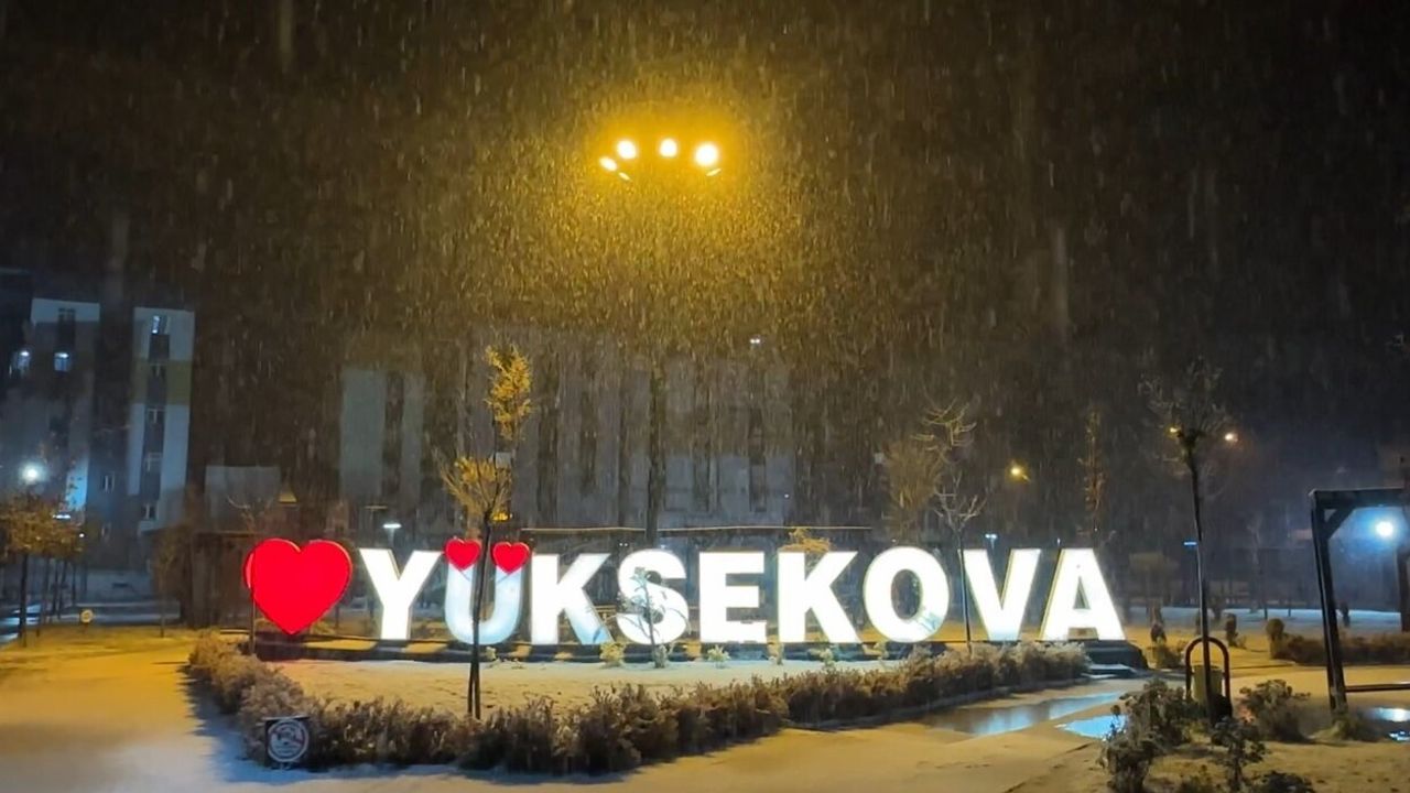 Yüksekova'da Etkili Kar Yağışı Hava Şartlarını Zorlaştırdı