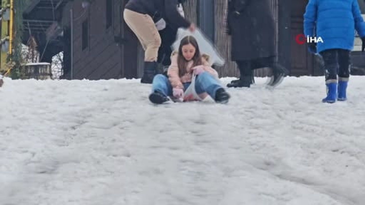 Zonguldak'ta Kar Eğlencesi