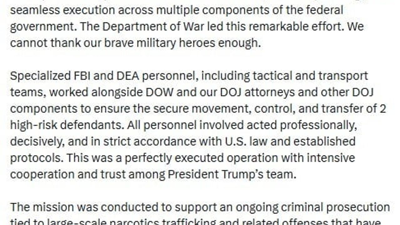 ABD, Maduro Operasyonu ile İlgili Açıklama Yaptı