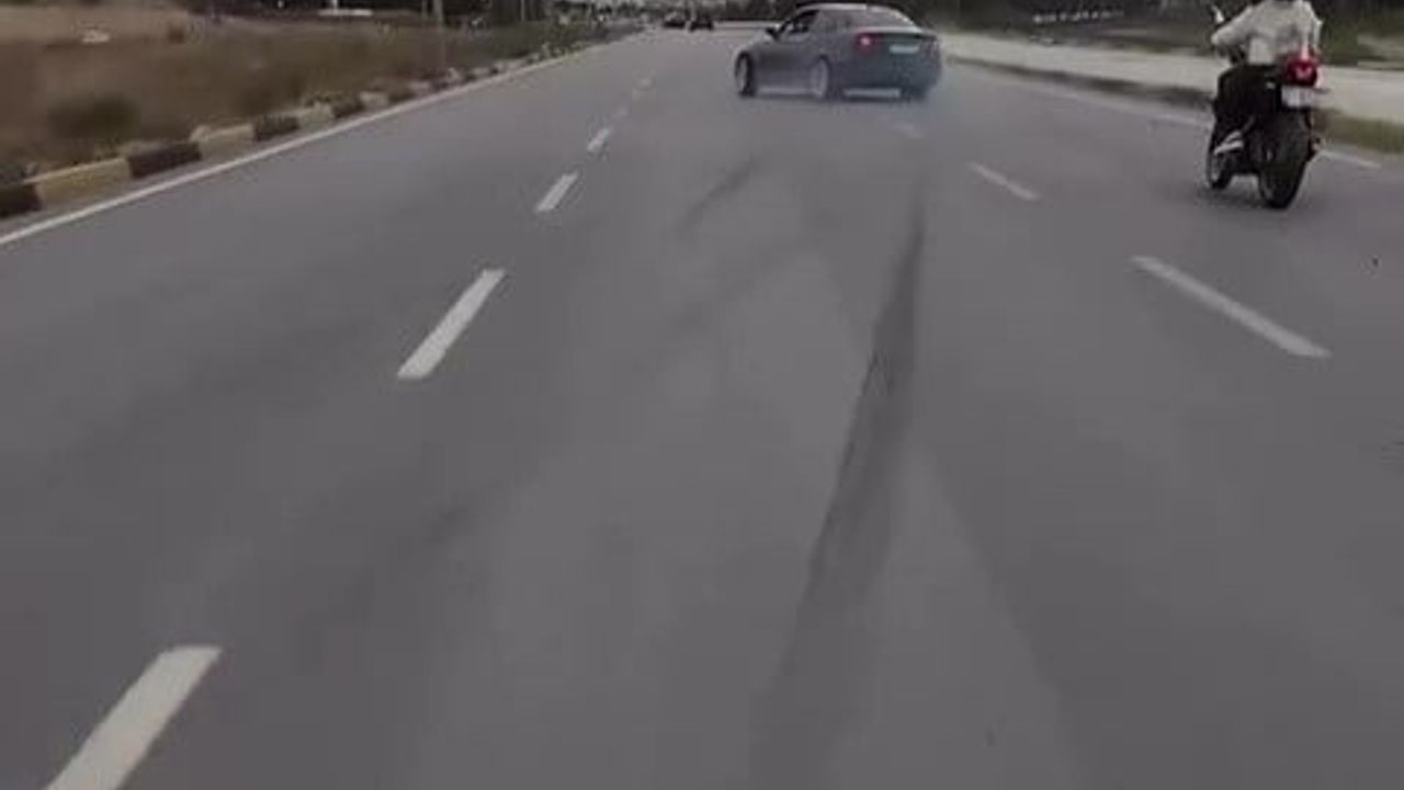 Adana'da Drift Yapan Lüks Otomobil Sürücüsüne Cezai İşlem