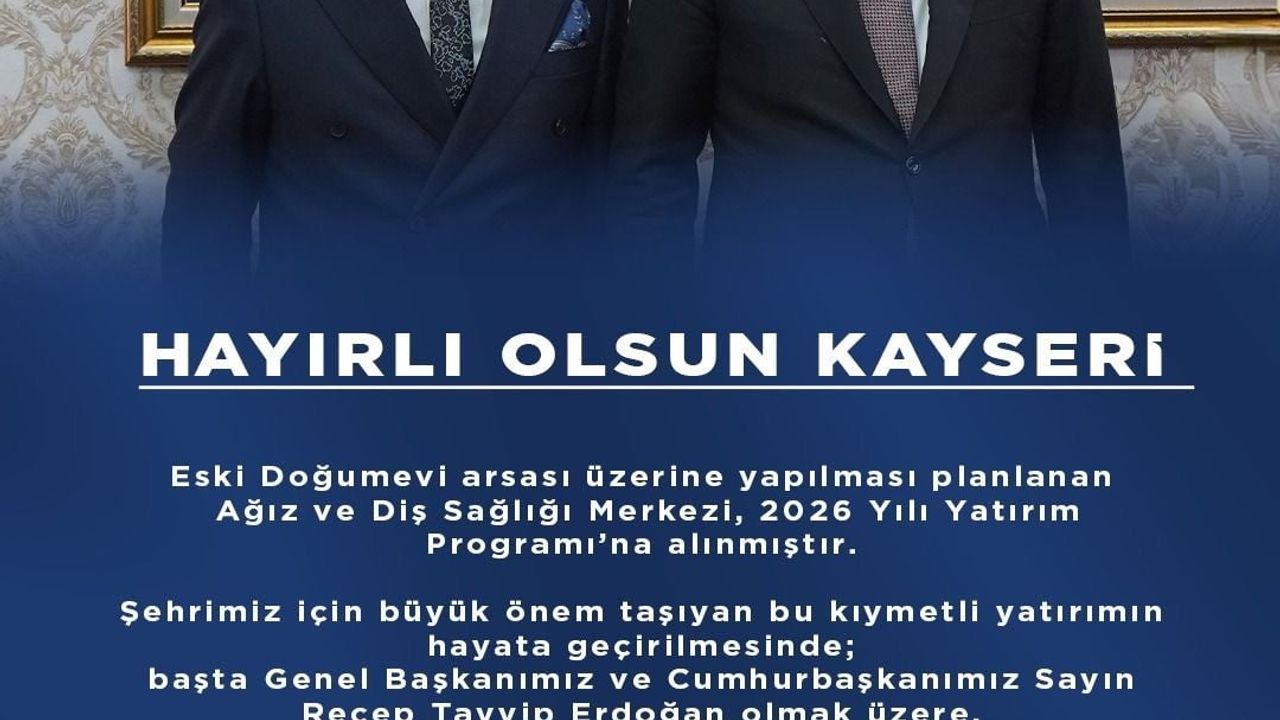 AK Parti İl Başkanı Hüseyin Okandan'dan Diş Sağlığı Merkezi Teşekkürü