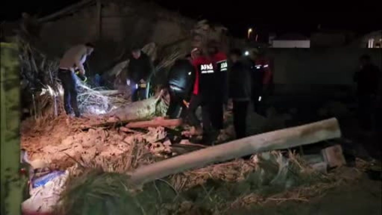 Aksaray'da Mandıra Çöktü: Hayvanlar Telef Oldu