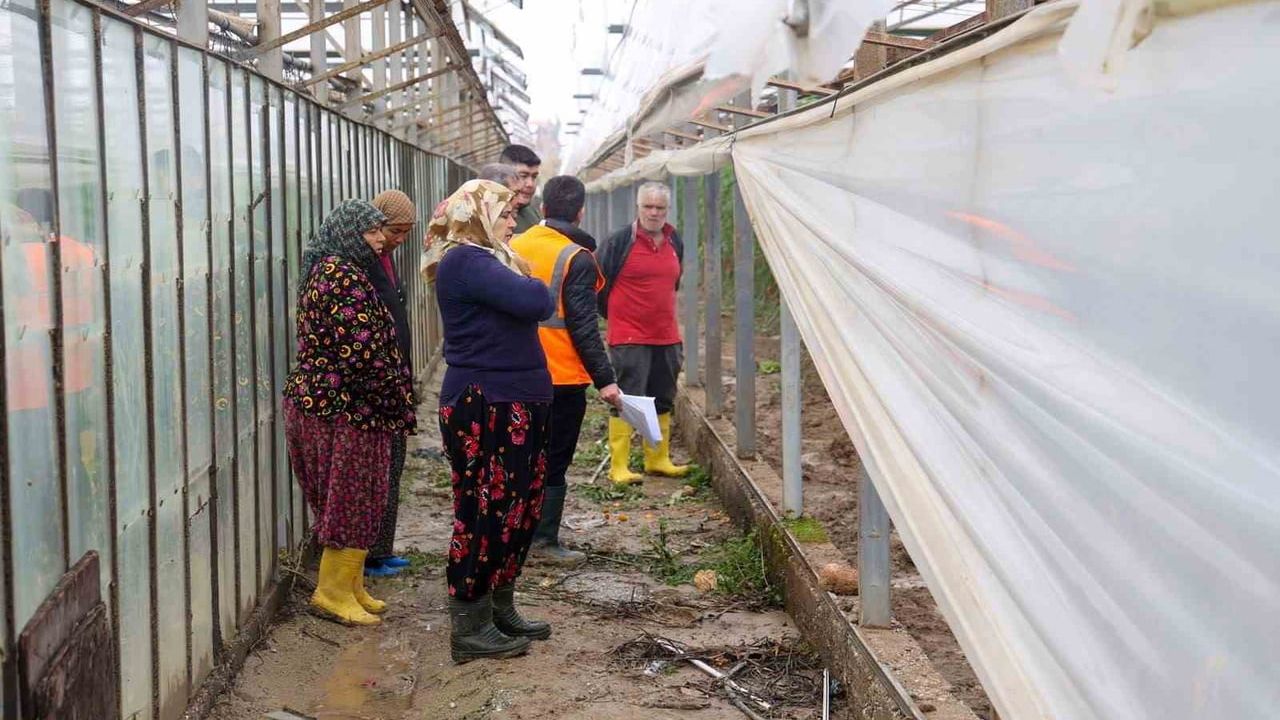 Aksu'da Sel Felaketi Sonrası Sera Hasar Tespit Çalışmaları Devam Ediyor