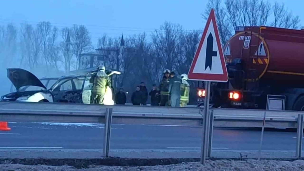 Akyurt'ta Seyir Halindeki Araçta Yangın Çıktı