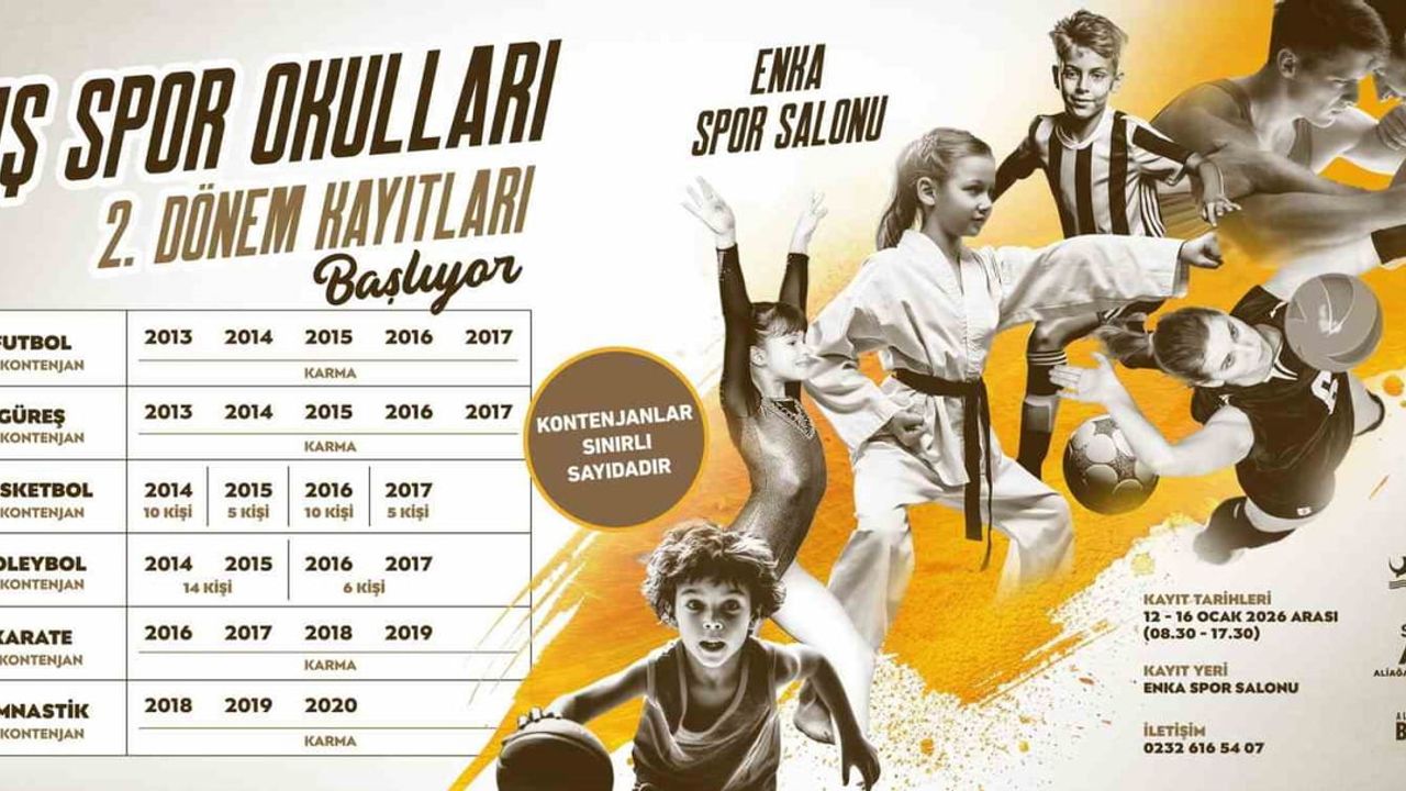 Aliağa’da Kış Spor Okulları 2. Dönem Kayıtları Başlıyor