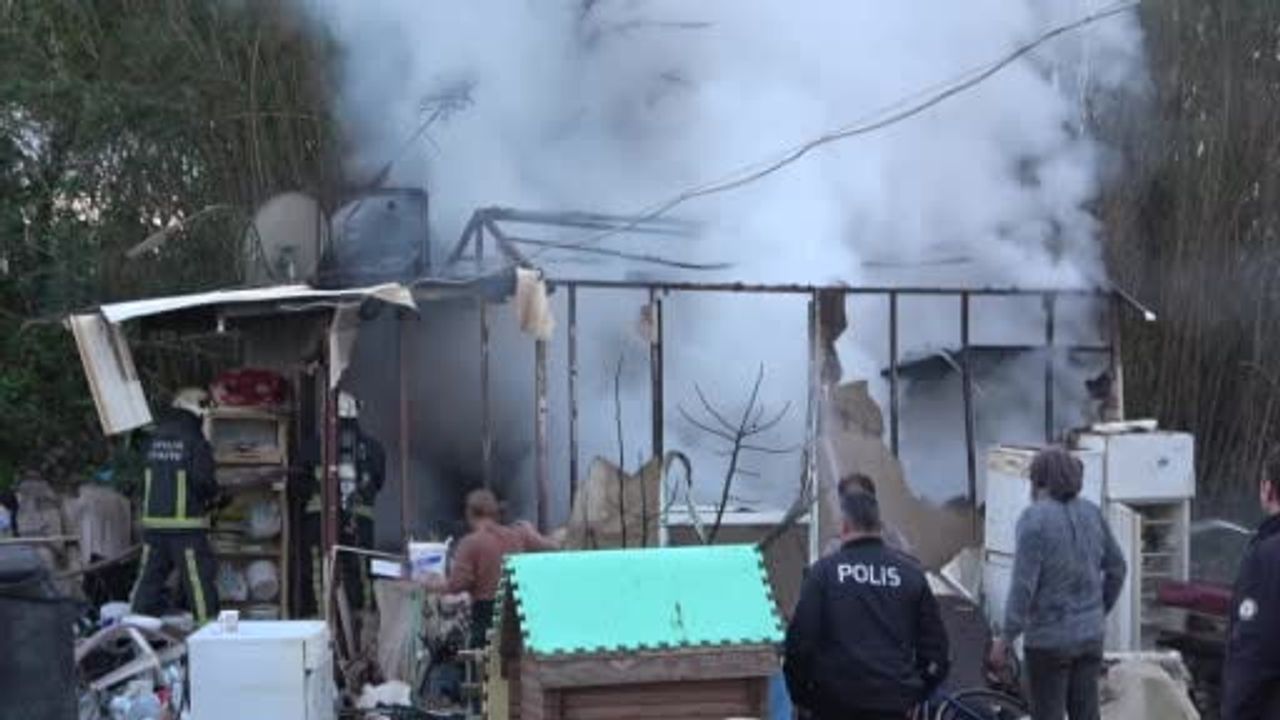 Antalya'da Konteyner Evde Yangın: 2 Kedi Hayatını Kaybetti