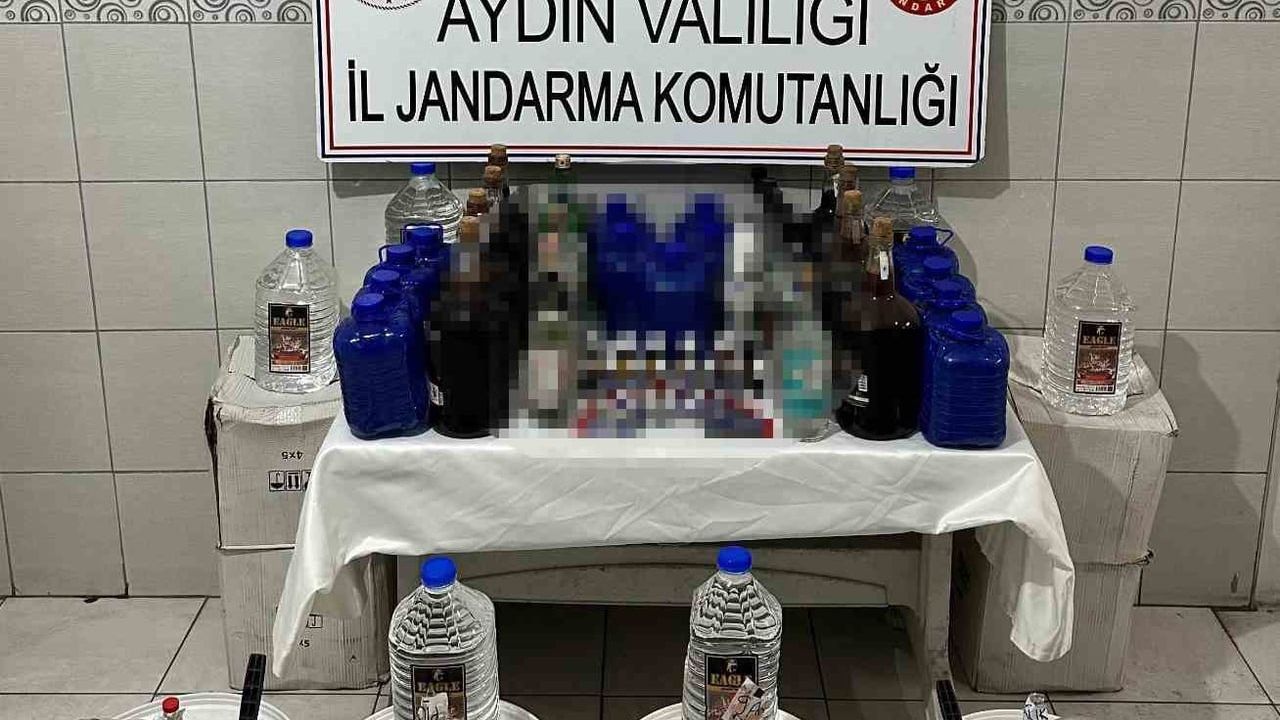 Aydın'da Jandarmadan Büyük Sahte Alkol Operasyonu