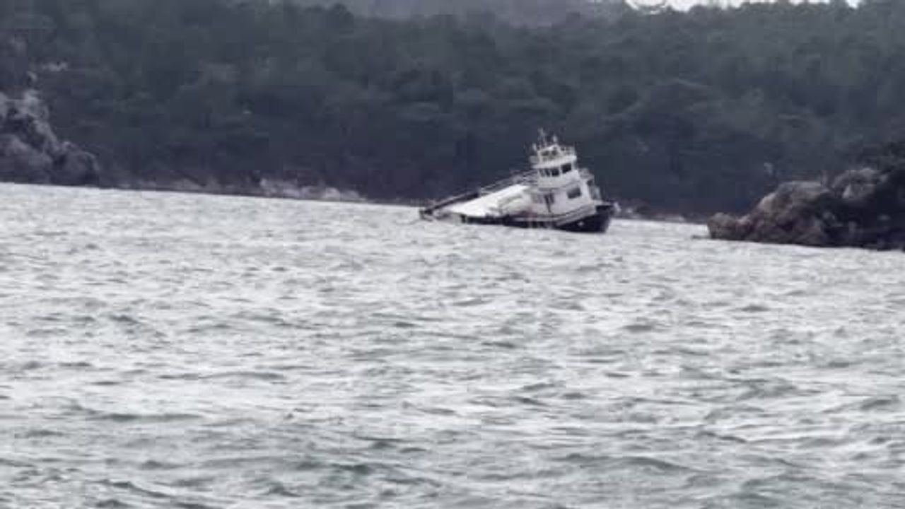 Balıkesir'de Lodos Feribotu Koya Sürükledi