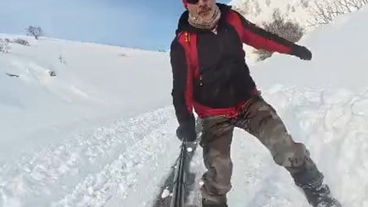 Başçiftlik'te Kayak Tutkunları Kendi Pisti Yaratıyor