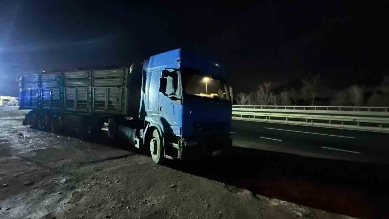 Bilecik’te Talaş Yüklü Tır Dorsesinde Yangın