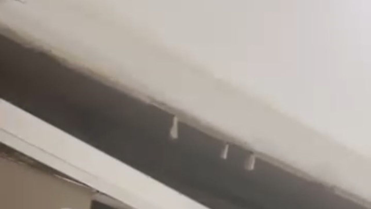 Bursa'da Yeni Bina Tavanı Çöktü: O Anlar Güvenlik Kamerasında