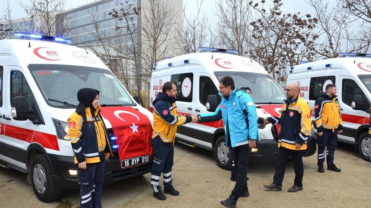 Bursa'ya 17 Yeni Acil Ambulans Daha