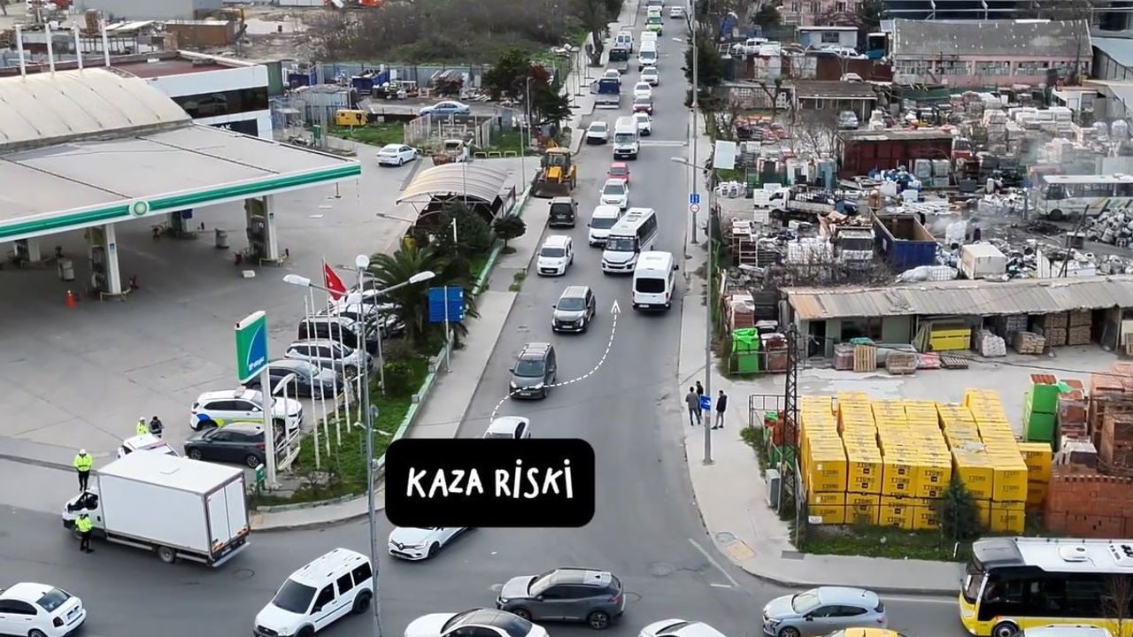 Büyükçekmece’de Dronla Trafik Denetimi