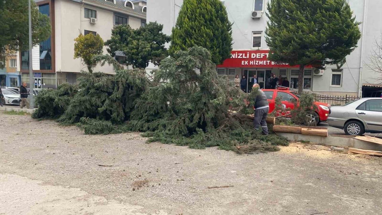 Denizli'de Şiddetli Rüzgar Hayatı Olumsuz Etkiledi