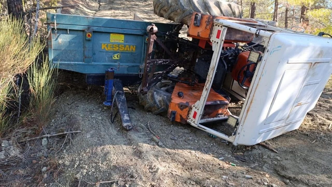 Denizli'de Traktör Devrildi: 1 Yaralı