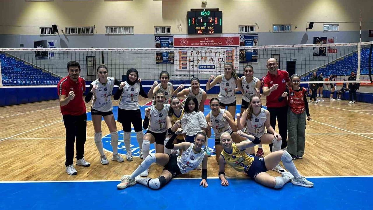 Didim Belediyespor Kadın Voleybol Takımı, Aydın'ı 3-1 Yendi