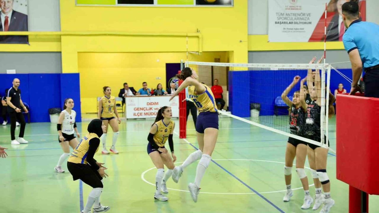 Didim Belediyespor Kadın Voleybol Takımı Zafere Ulaşmayı Başardı