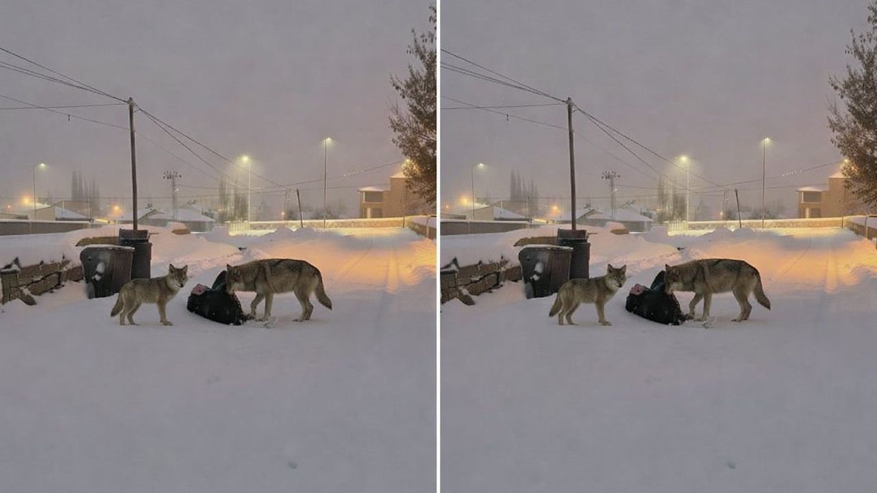 Diyadin'de Yaban Hayvanları Mahalleye İndi