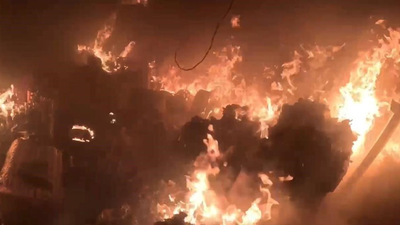 Diyarbakır'da Yangın Anı İtfaiye Erinin Kask Kamerasında