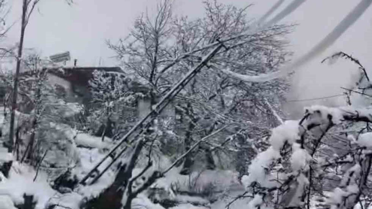 Diyarbakır'ın Çüngüş İlçesinde Kar Yağışı Elektrik Direklerini Devrildi