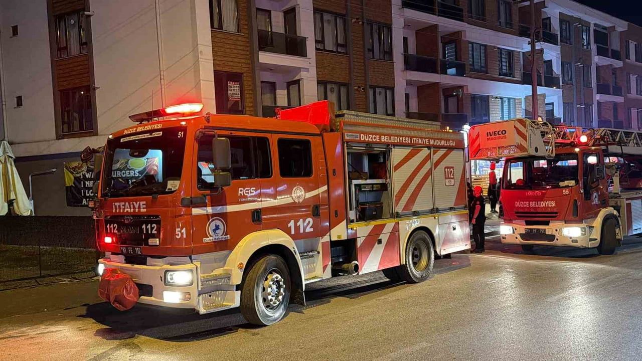 Düzce'de Baca Yangınına Termal Kamera ile Müdahale