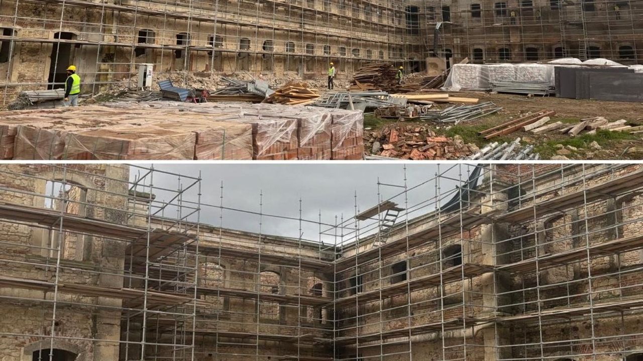 Edirne'deki Mahmudiye Kışlası Restorasyonu Devam Ediyor