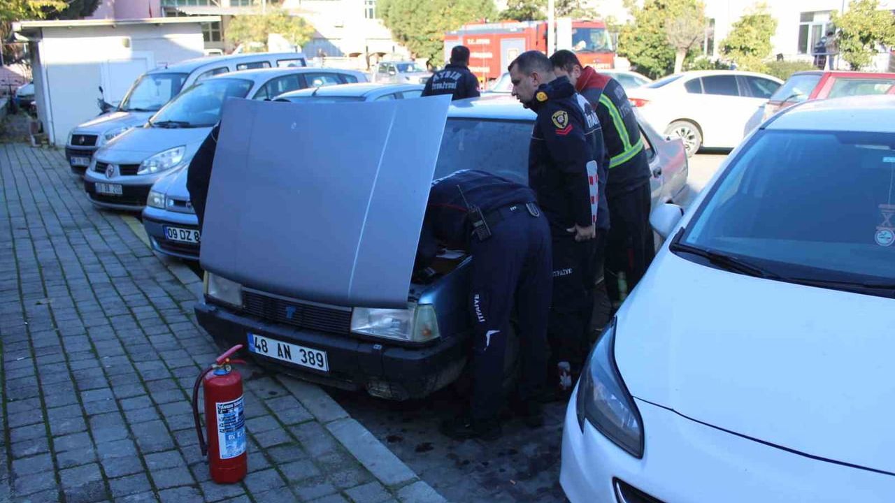 Efeler'de Sürücünün Hızlı Tepkisi Aracı Kurtardı