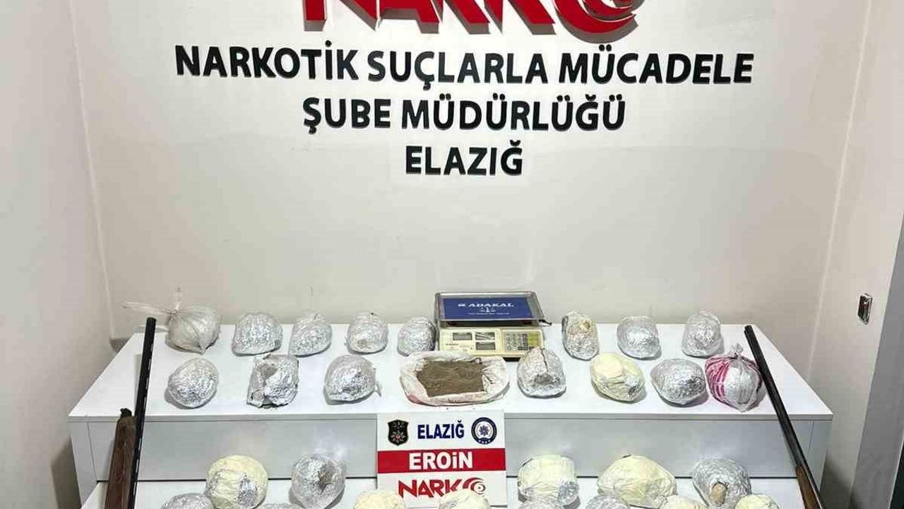 Elazığ'da Uyuşturucu Operasyonu: 30 Kilo Eroin Ele Geçirildi