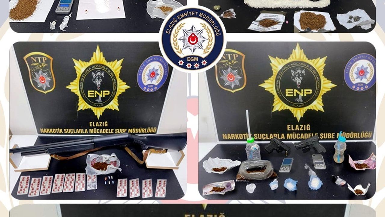 Elazığ'da Uyuşturucu ve Silah Operasyonu: 17 Kişi Tutuklandı