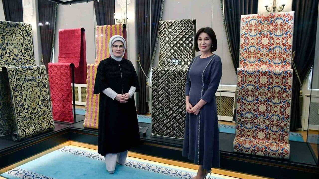 Emine Erdoğan ve Ziroat Mirziyoyeva Ankara Palas'ta Bir Araya Geldi