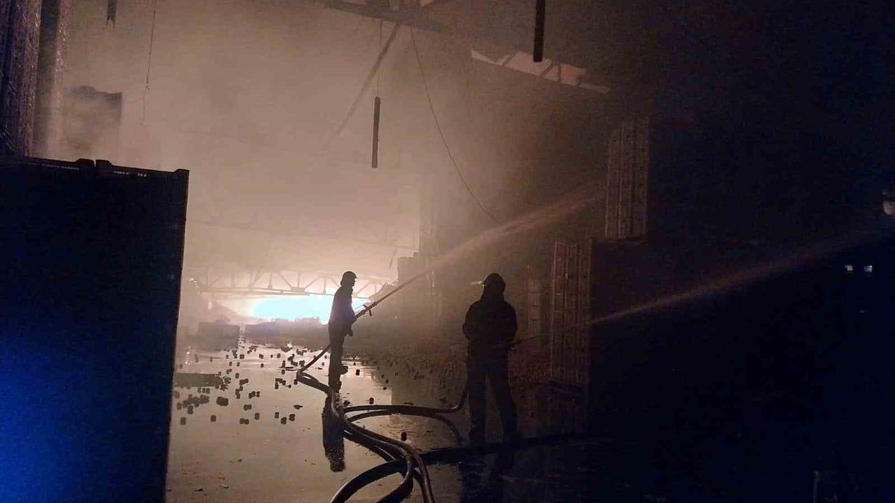 Erzin'deki Narenciye Paketleme Fabrikasında Yangın: 1 İşçi Hayatını Kaybetti