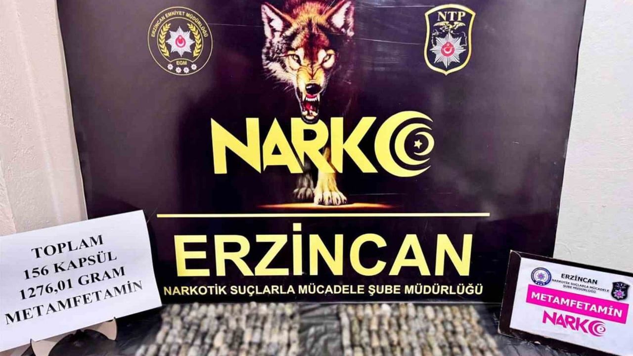 Erzincan'da Uyuşturucu Operasyonu: 1 Kilo 276 Gram Metamfetamin Ele Geçirildi