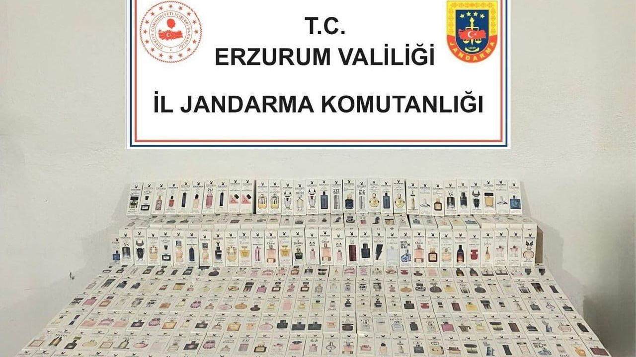 Erzurum'da Jandarma'dan Kaçak Parfüm Operasyonu