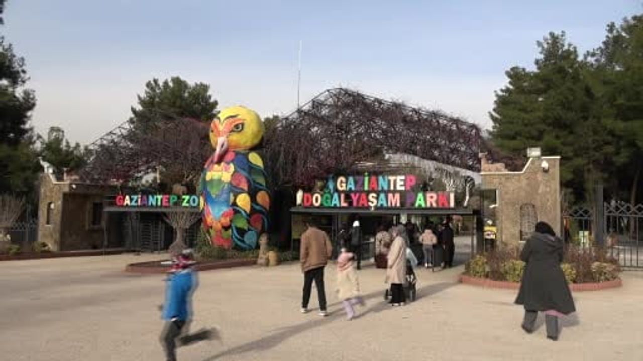 Gaziantep Doğal Yaşam Parkı'nda Yarıyıl Tatili Yoğunluğu